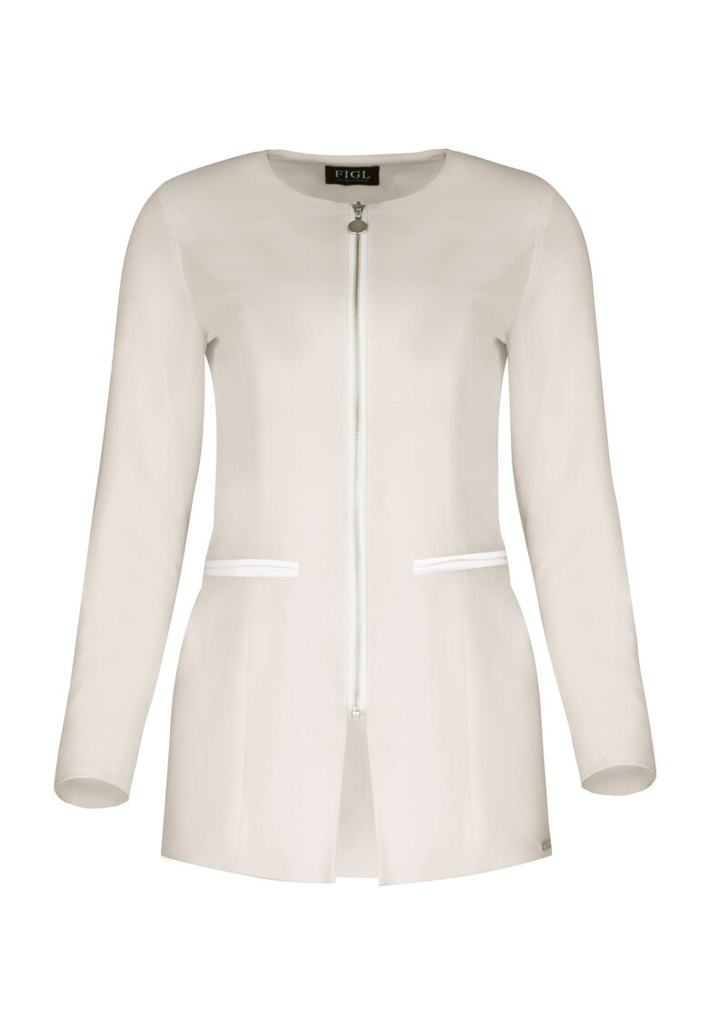 Sacou dama bej - poliester si viscoza