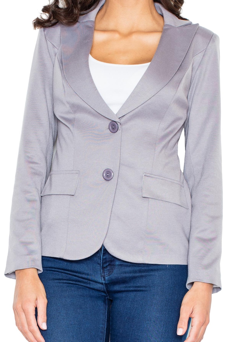 Sacou dama M085 - Poliester/Viscoza - Gri -