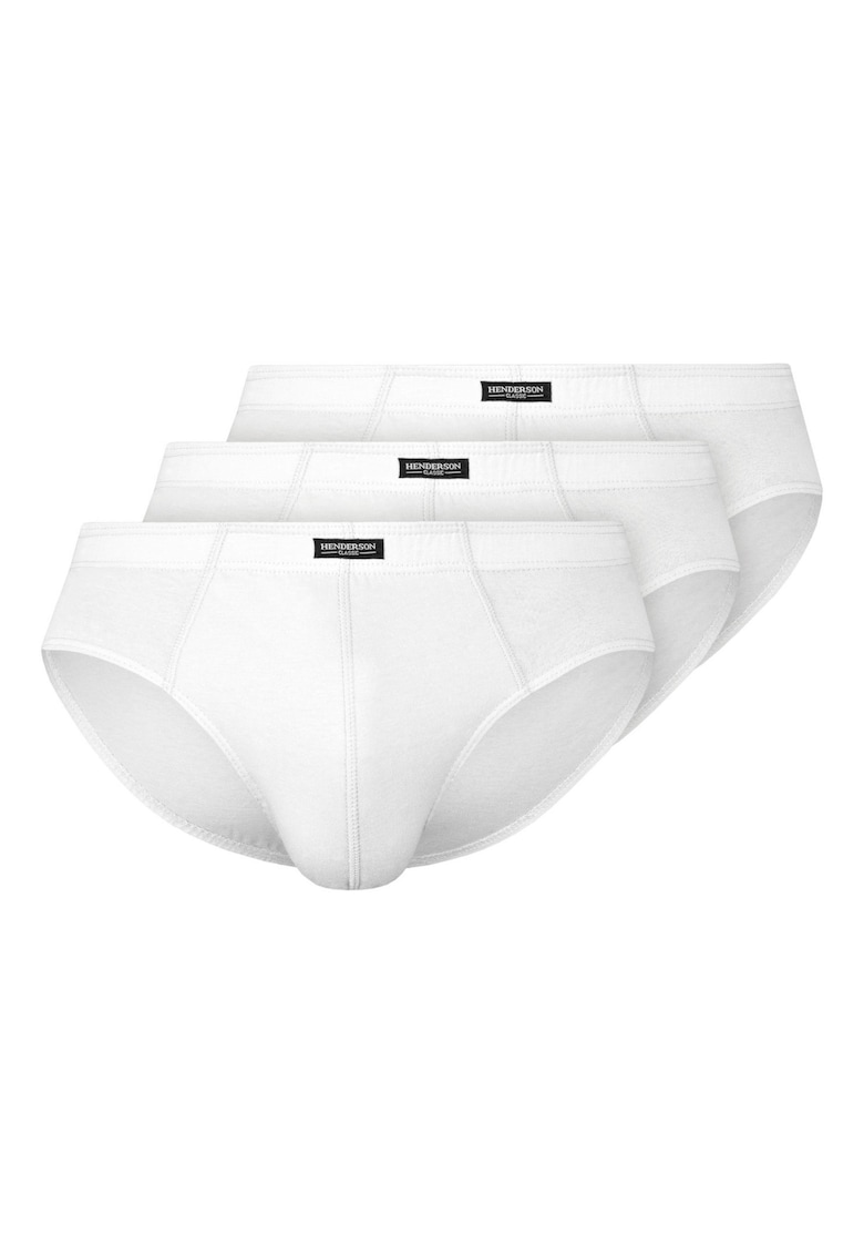 Chiloti tip slipi barbati Classic set de 3 perechi Alb