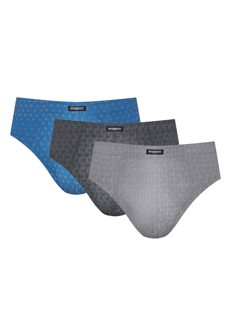 Chiloti tip slipi barbati Classic set de 3 Albastru - gri Chiloti tip slipi barbati Classic set de 3 Albastru - gri