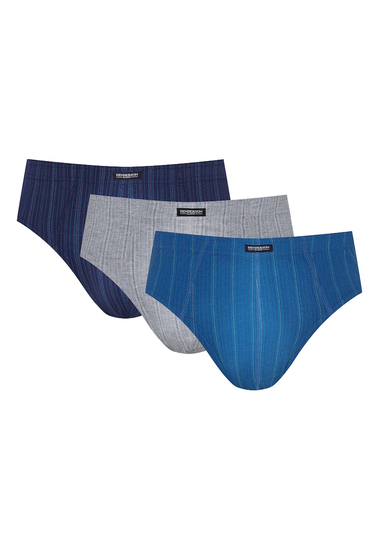 Chiloti tip slipi barbati Classic set de 3 albastru - gri - bleumarin Chiloti tip slipi barbati Classic set de 3 albastru - gri - bleumarin