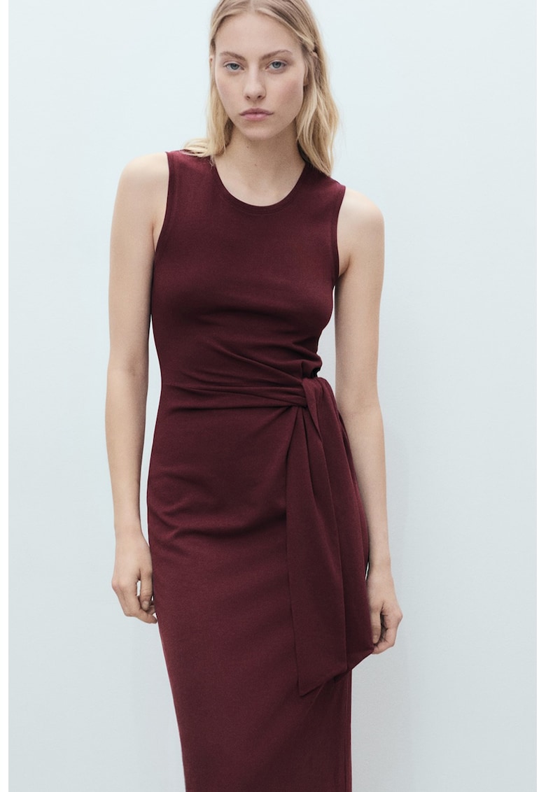 Rochie midi cu decolteu rotund