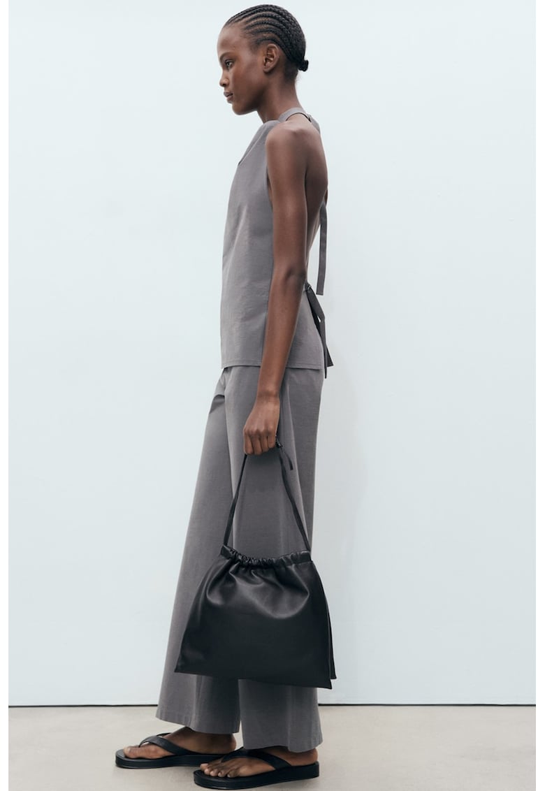 Pantaloni cu croiala ampla - Gri inchis