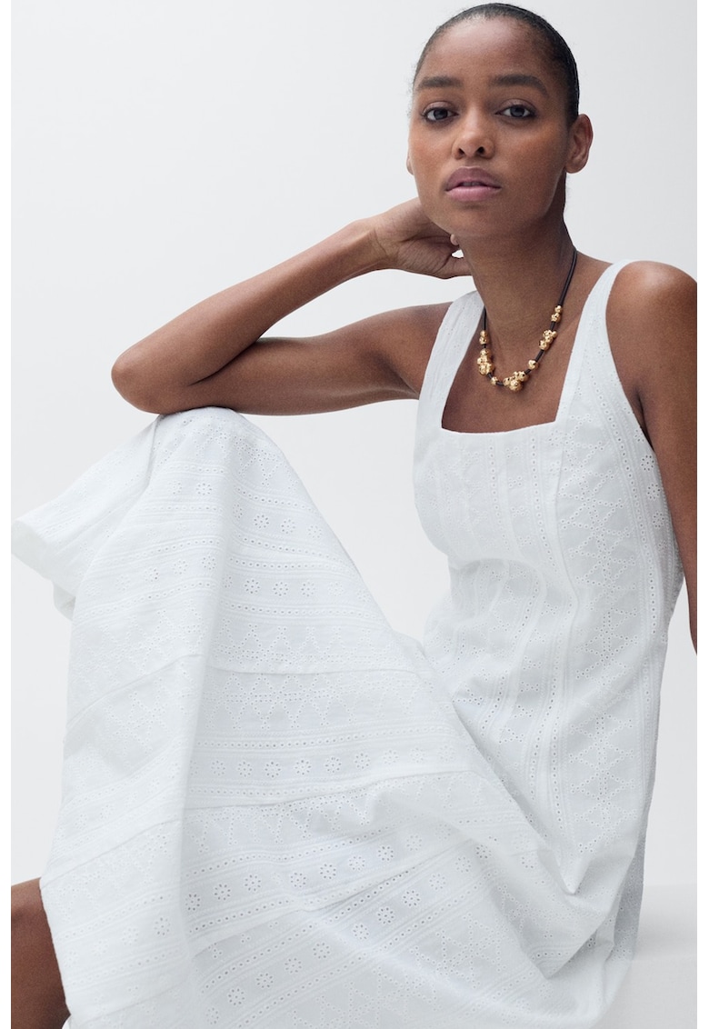 Rochie midi cu decolteu patrat