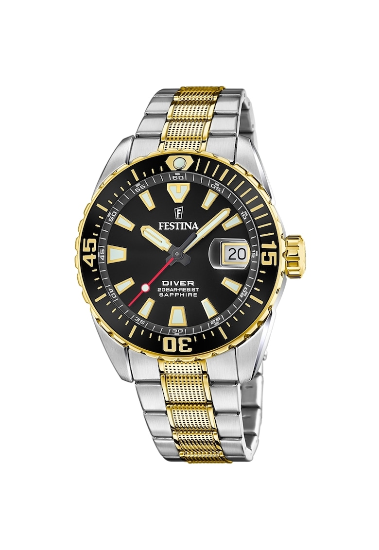 Ceas barbatesc - F20706/3 - Quartz - Argintiu
