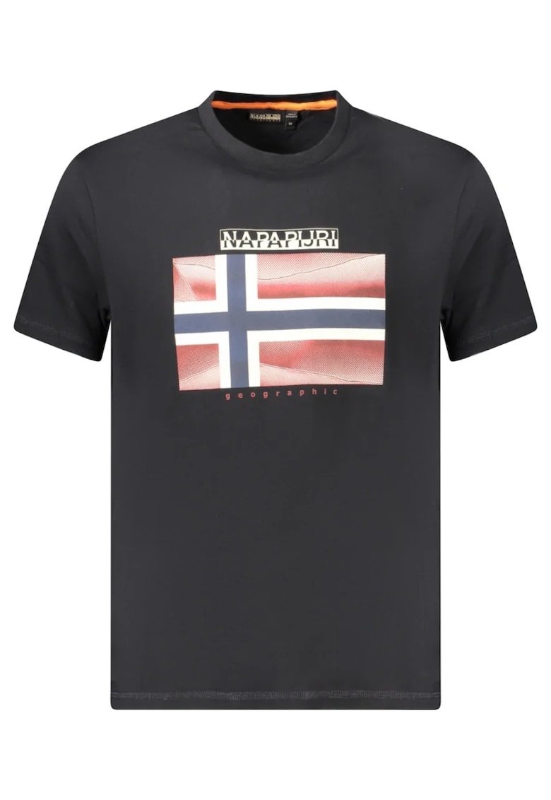 Tricou din bumbac barbati - cu imprimeu cu logo - Regular Fit - Negru Tricou din bumbac barbati - cu imprimeu cu logo - Regular Fit - Negru