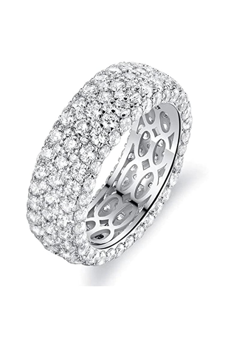 Inel argintiu - cu pietre din zirconiu - Aldis C17 - 8 (circumferinta: 57 mm)