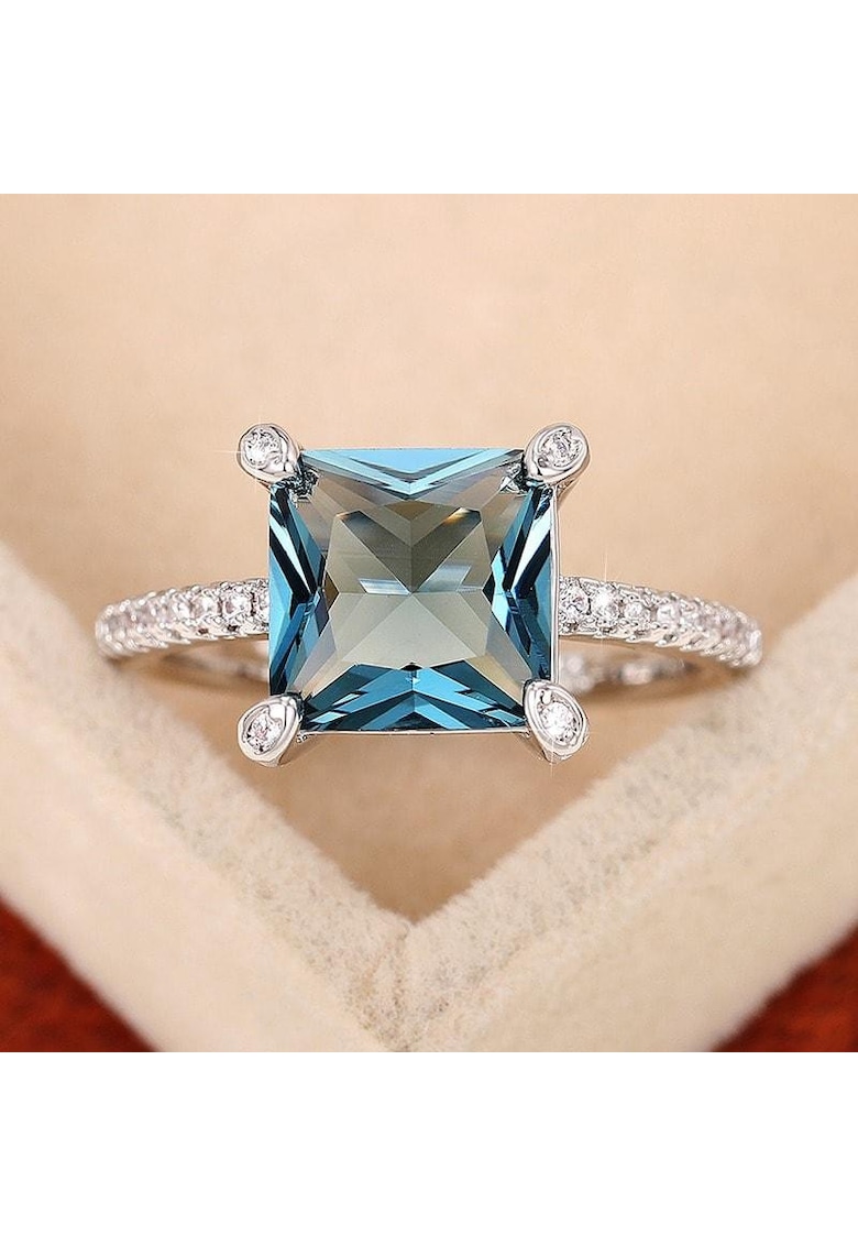 Inel argintiu - cu pietre din zirconiu - Betsy C29 - 8 (circumferinta: 57 mm)