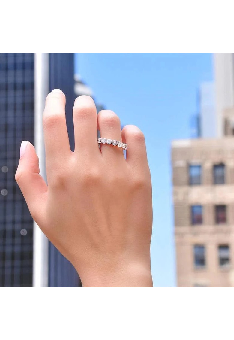 Inel tennis - argintiu - cu pietre din zirconiu - Chloe C2