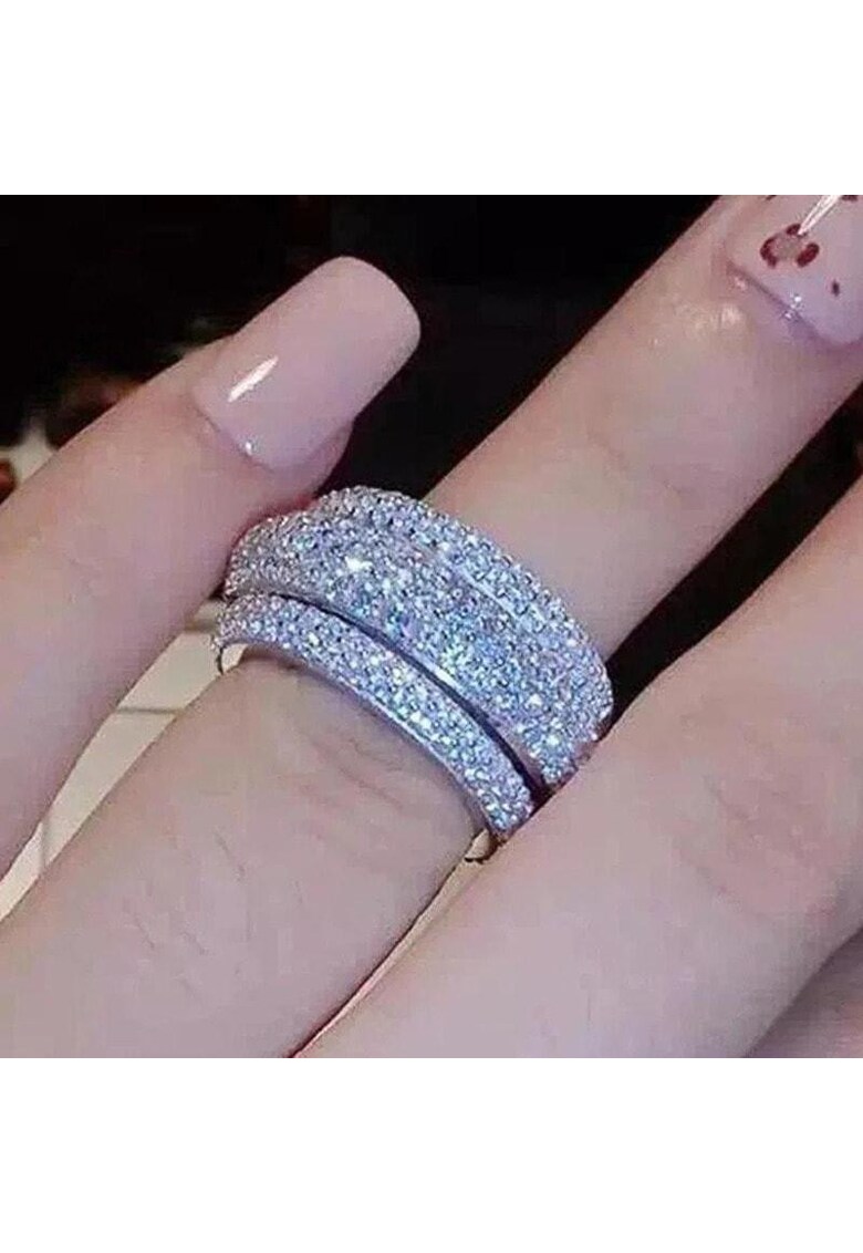 Inel argintiu - cu pietre din zirconiu - Fraja C4 OUT