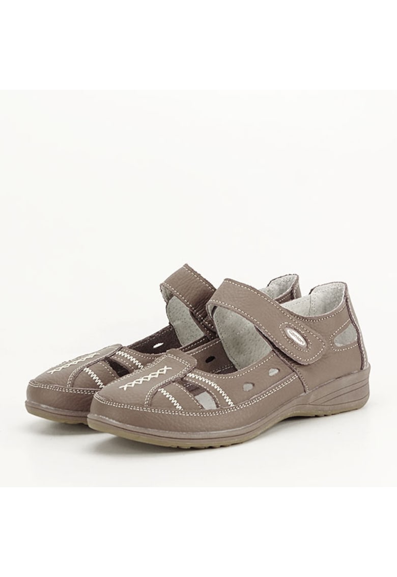 Balerini piele naturala Aurora maro M5 8120