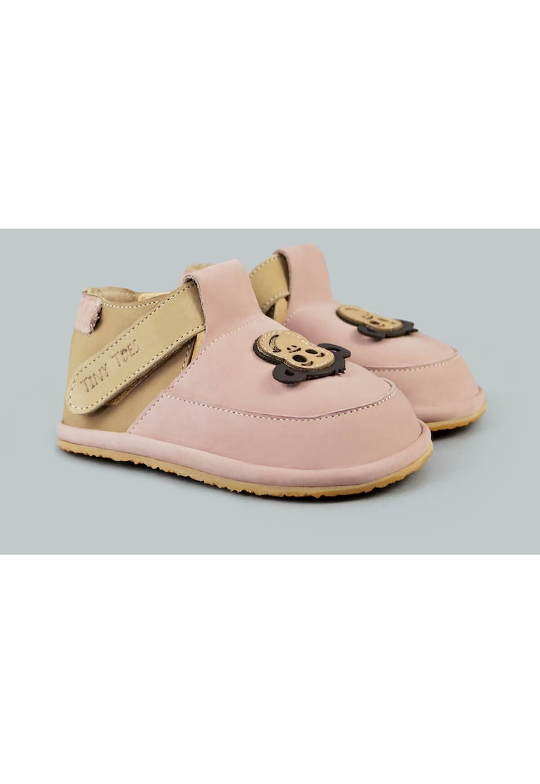 Pantofi Barefoot din piele naturală - Mojo - Roz - Roz pastel