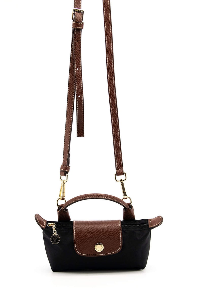 Geanta crossbody mica din piele ecologica - Negru