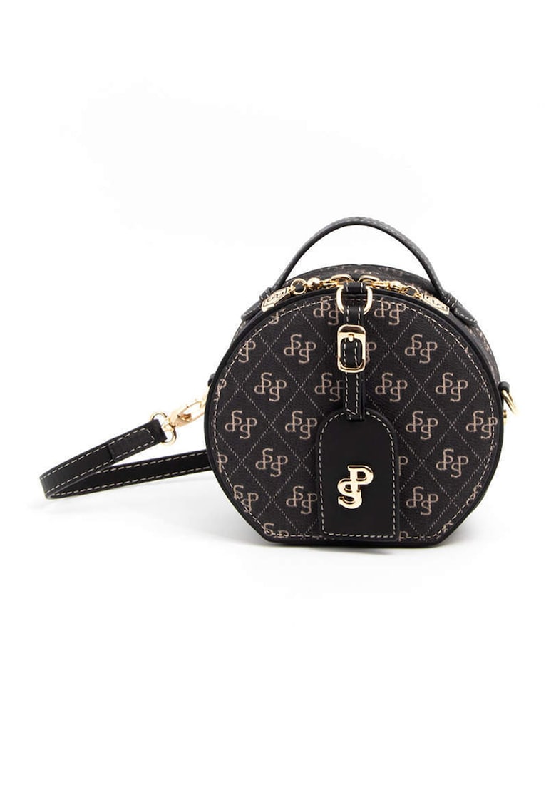 Geanta crossbody din piele ecologica - Negru stins
