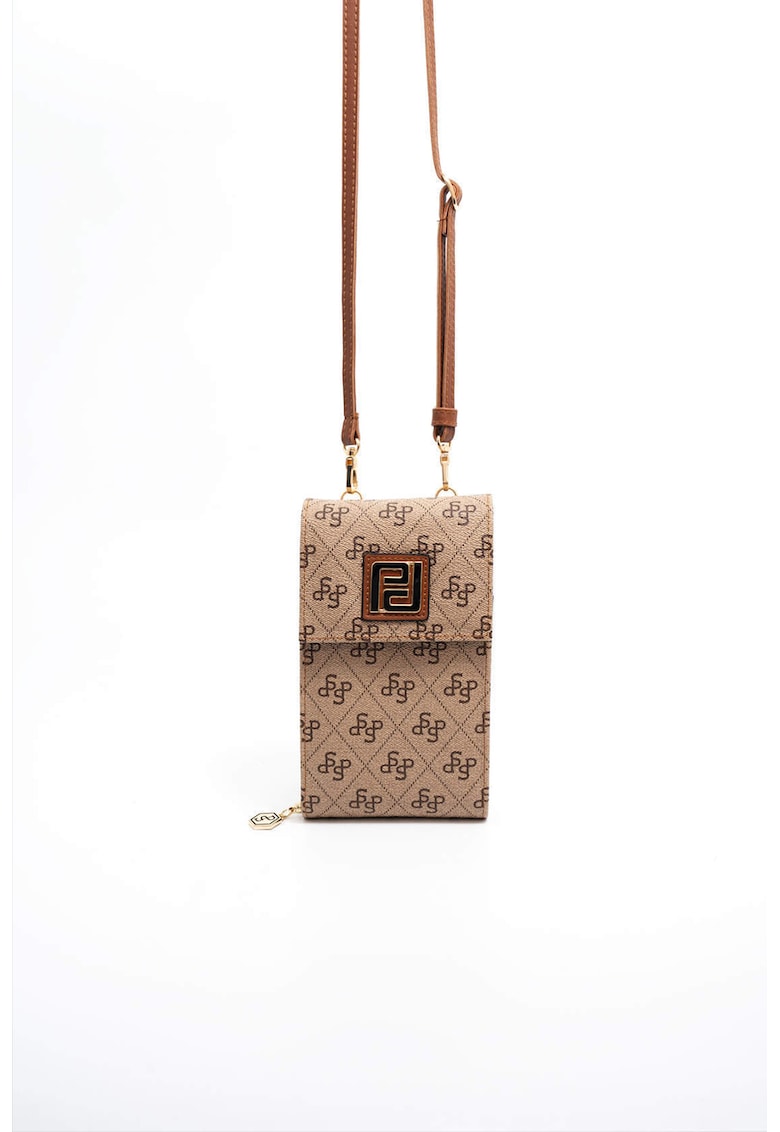 Geanta crossbody din piele ecologica cu model logo