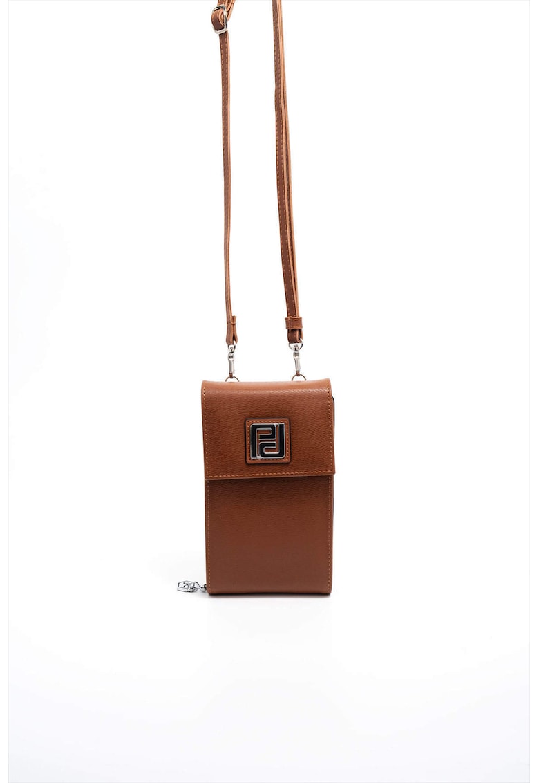 SilverPolo Geanta crossbody din piele ecologica - Maro scortisoara - 19X11X4