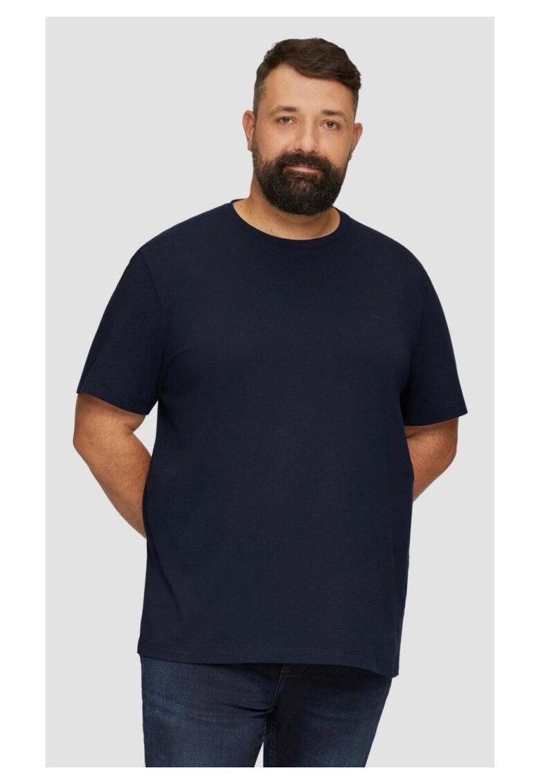 Bluza barbati big size cu maneca lunga - decolteu la baza gatului si buzunar pe piept - Big Sizes