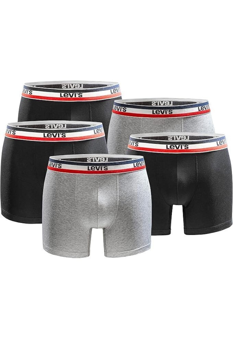 Boxeri barbati Levis Logo Boxershort 5-pack 701224335-001