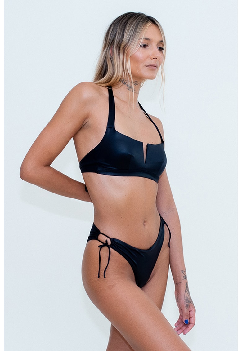 Costum de baie din doua piese cu detaliu in V Costum de baie din doua piese cu detaliu in V