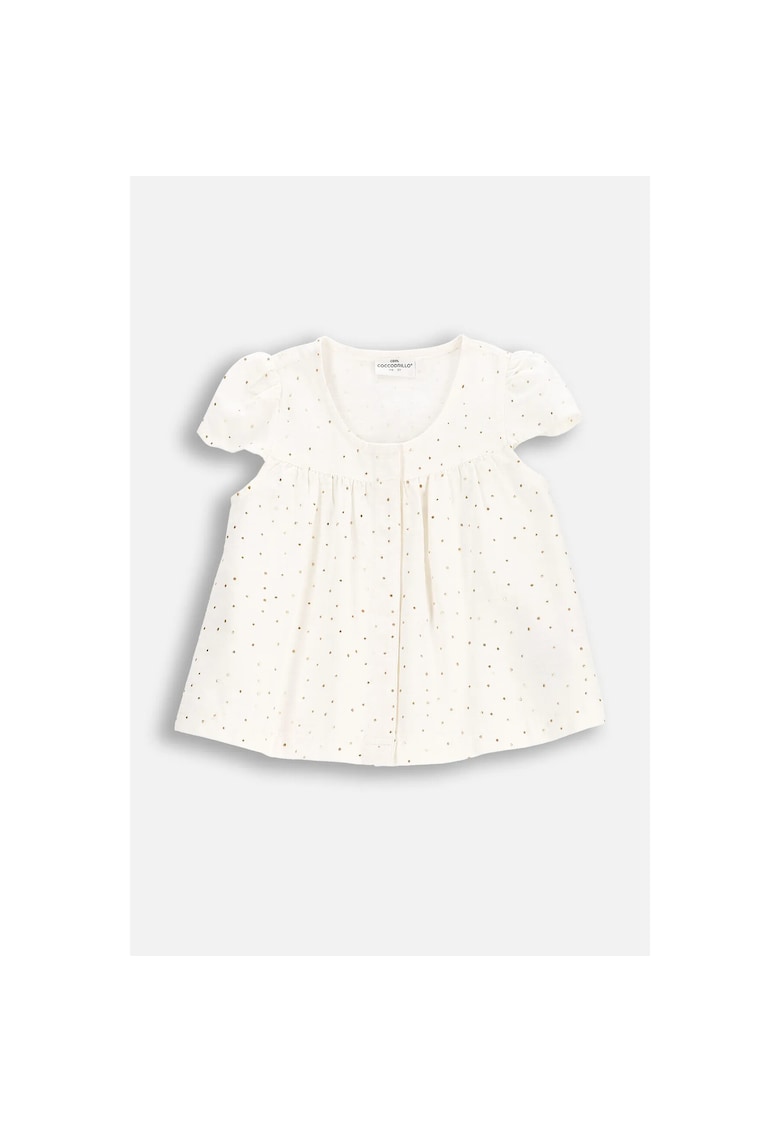 Bluza copii - maneca scurta - alb - bumbac