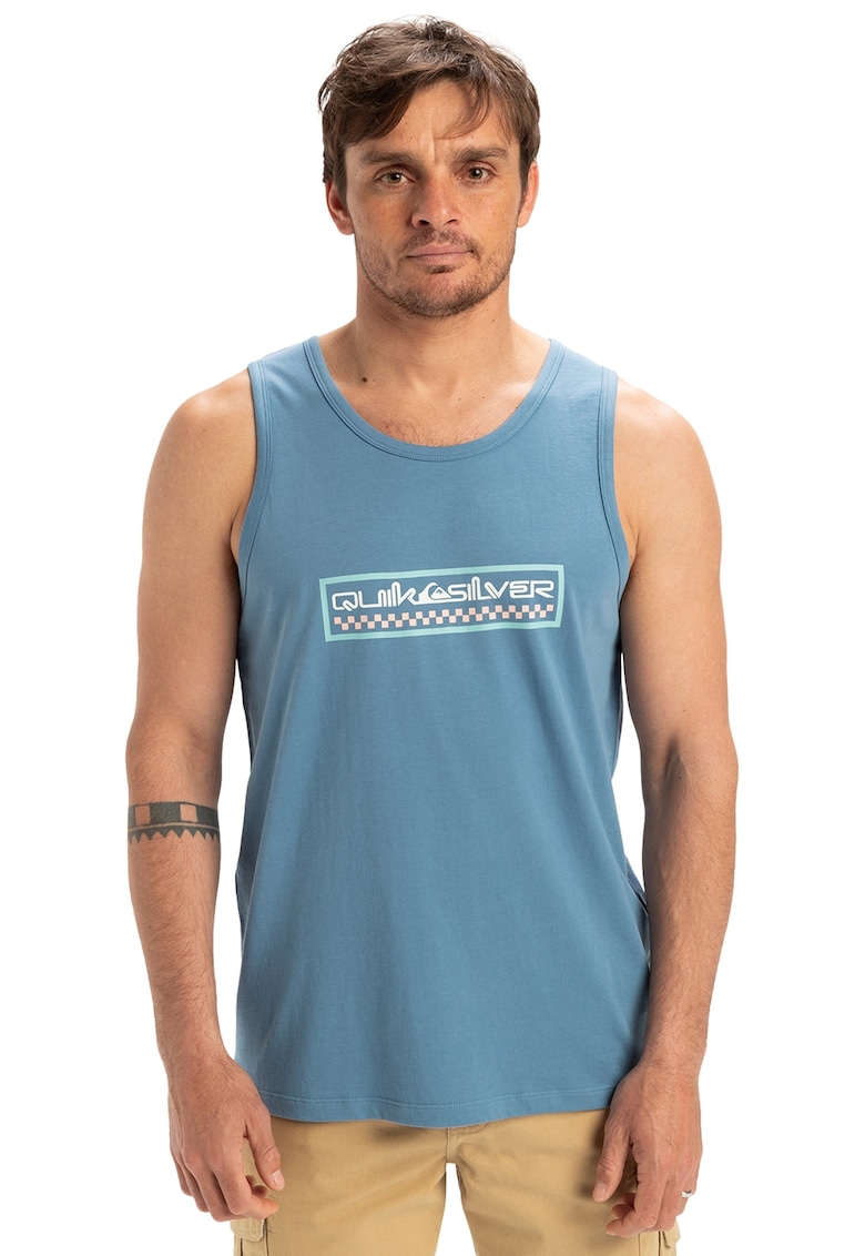 Tricou cu imprimeu text si decolteu rotund