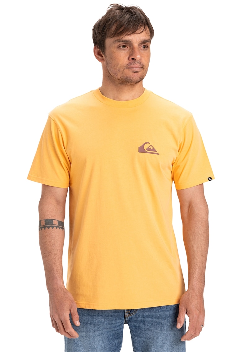 Tricou de bumbac cu logo discret Ev