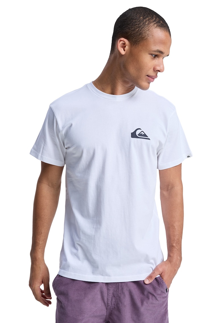 Tricou de bumbac cu logo discret Ev