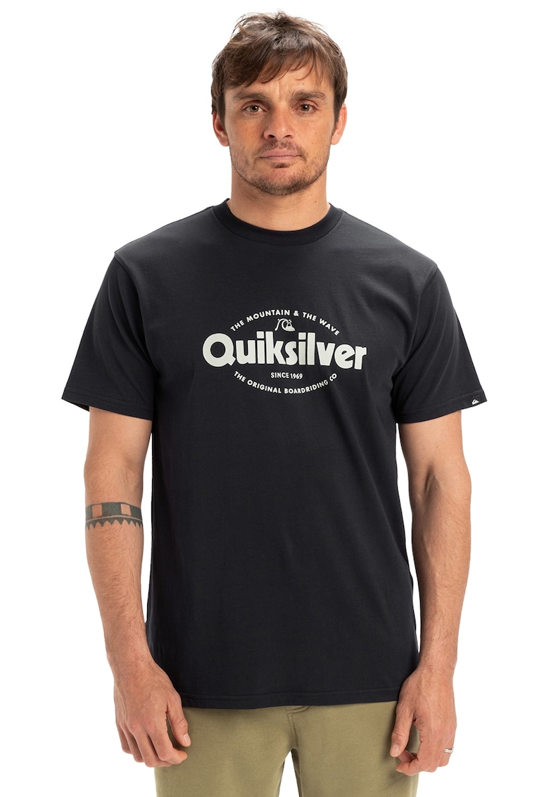 Tricou de bumbac EV Shape - Negru/Alb murdar
