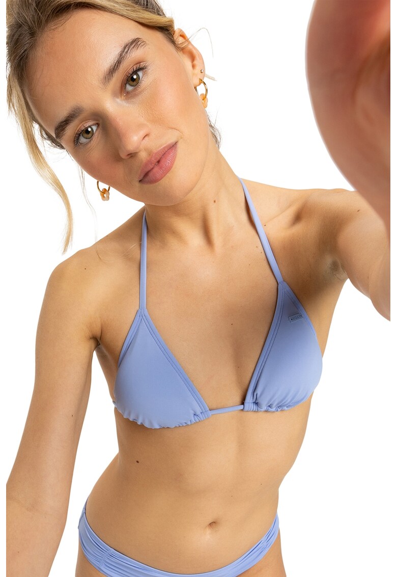 Sutien de baie cu cupe triunghiulare Tiki Tri - Albastru pastel