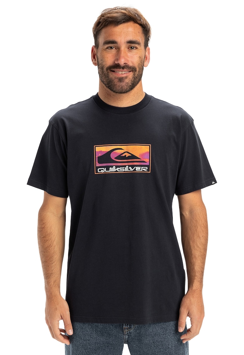 Tricou regular fit cu imprimeu grafic - Portocaliu/Violet/Albastru ultramarin