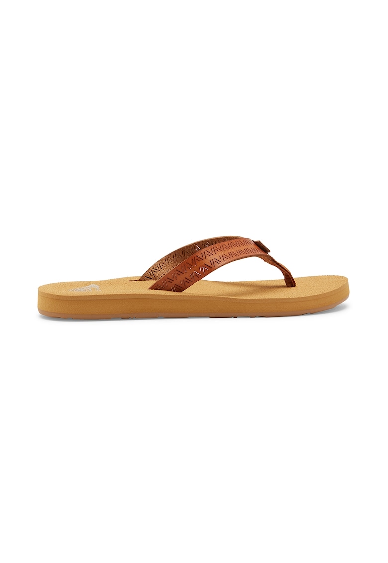 Papuci flip-flop de piele ecologica Porto