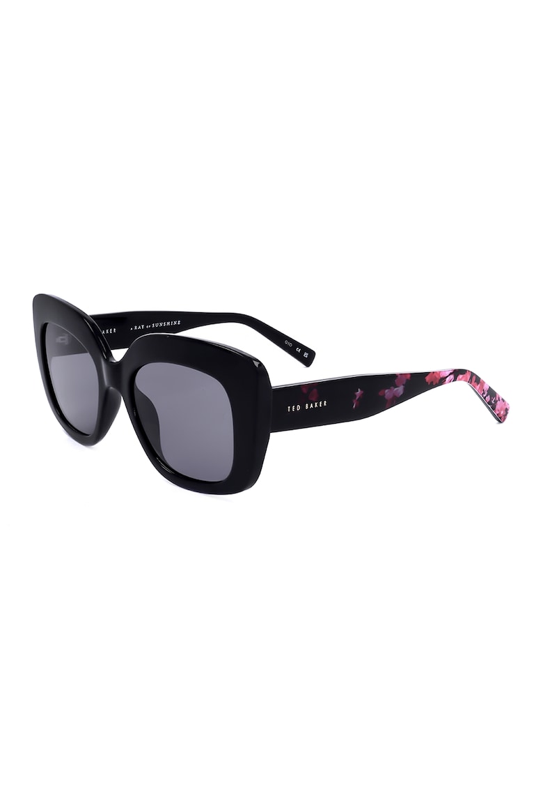 Ochelari de soare butterfly cu model floral - Negru/Fucsia