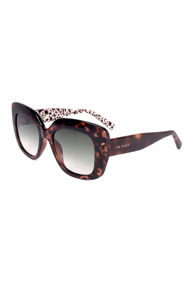 Ochelari de soare butterfly cu model floral - Maro inchis/Maro cognac