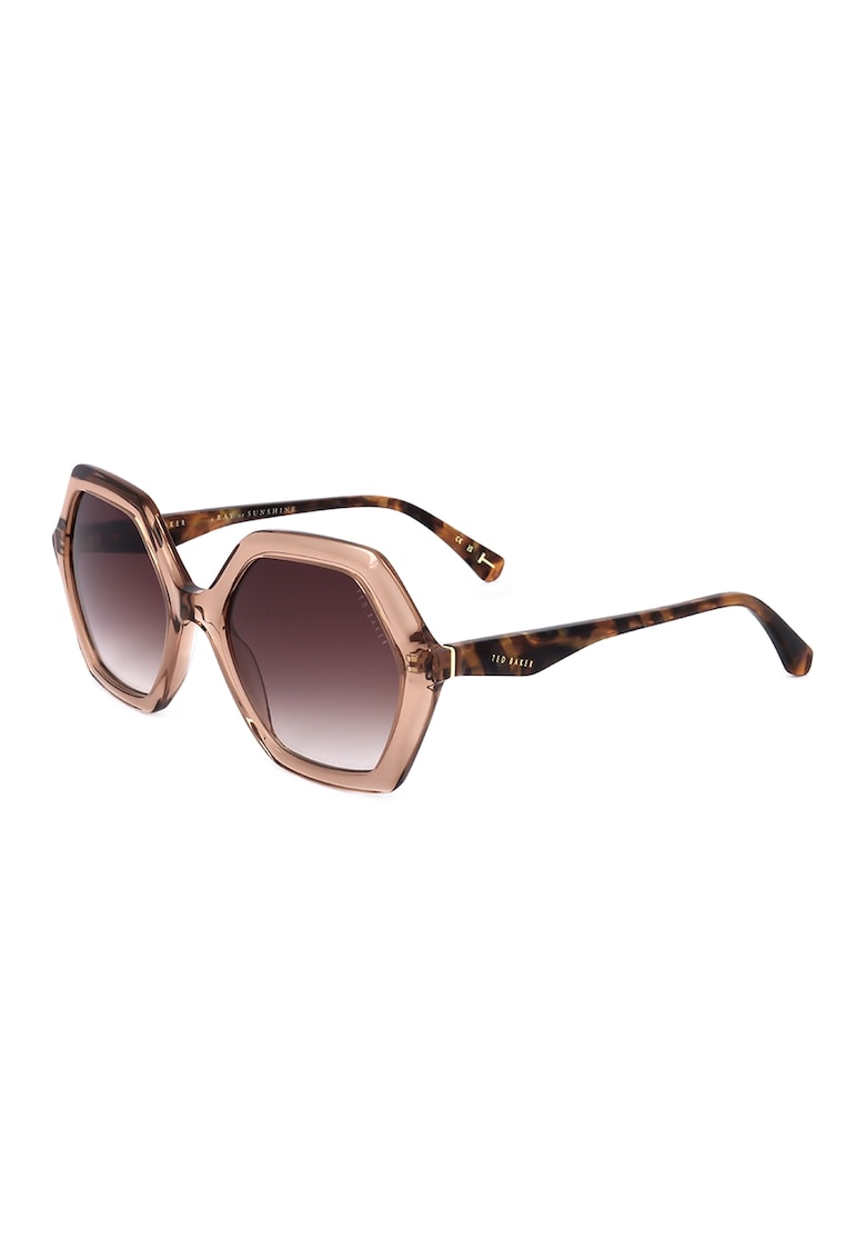 Ochelari de soare hexagonali - Maro camel