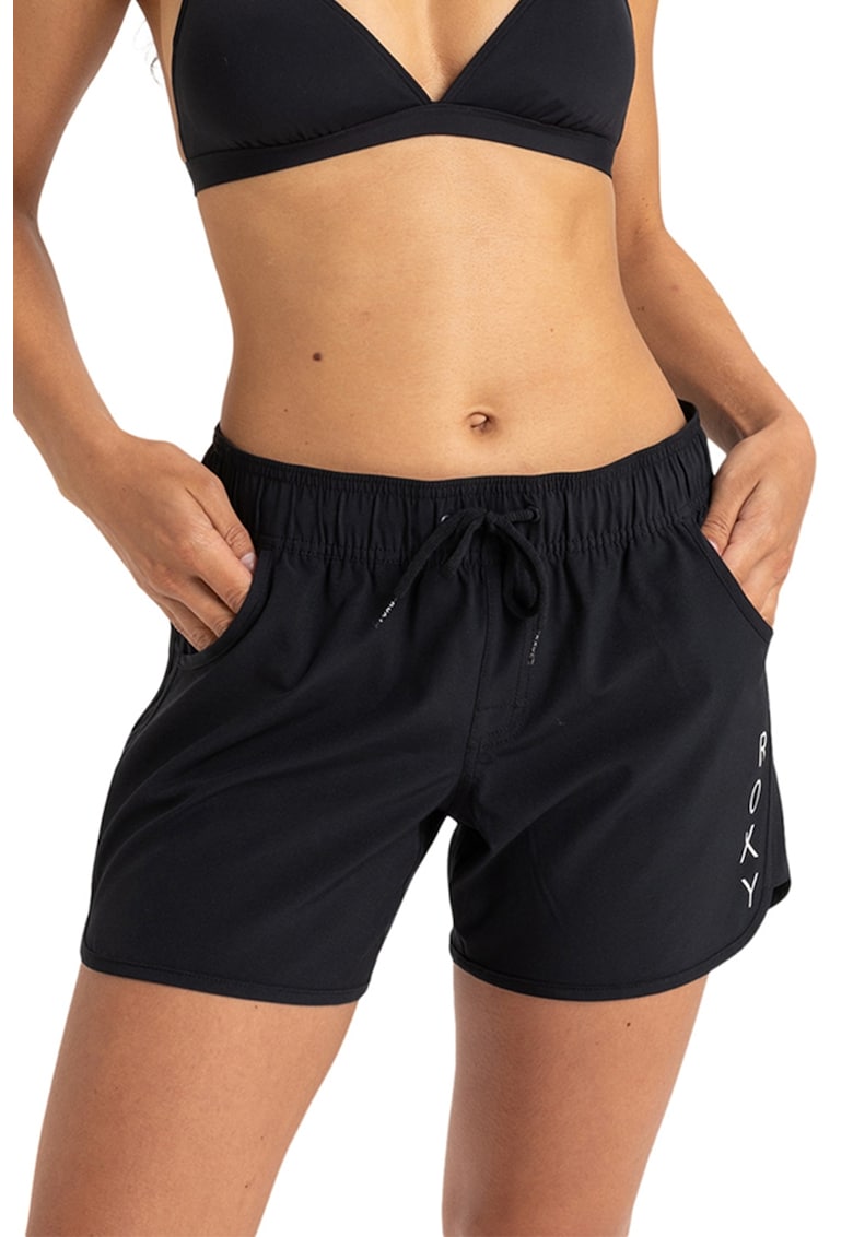 Pantaloni scurti de baie cu buzunare laterale Classics 5 - Negru