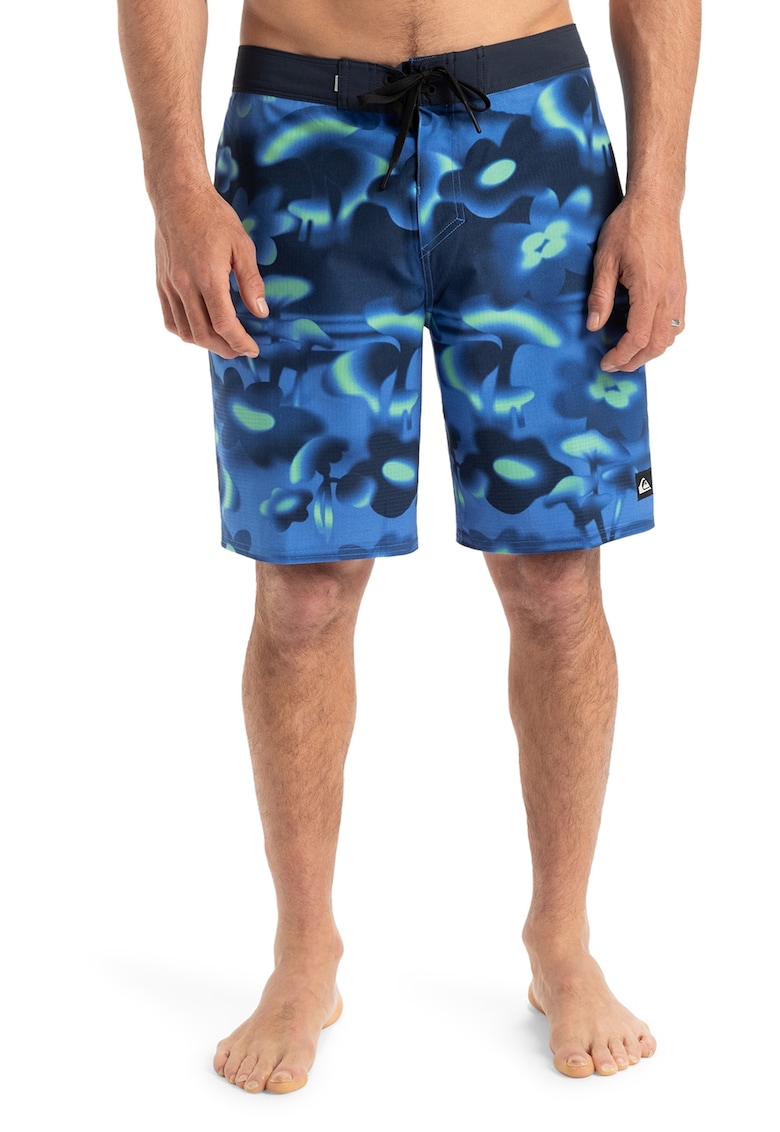 Pantaloni scurti de baie cu snur si model floral