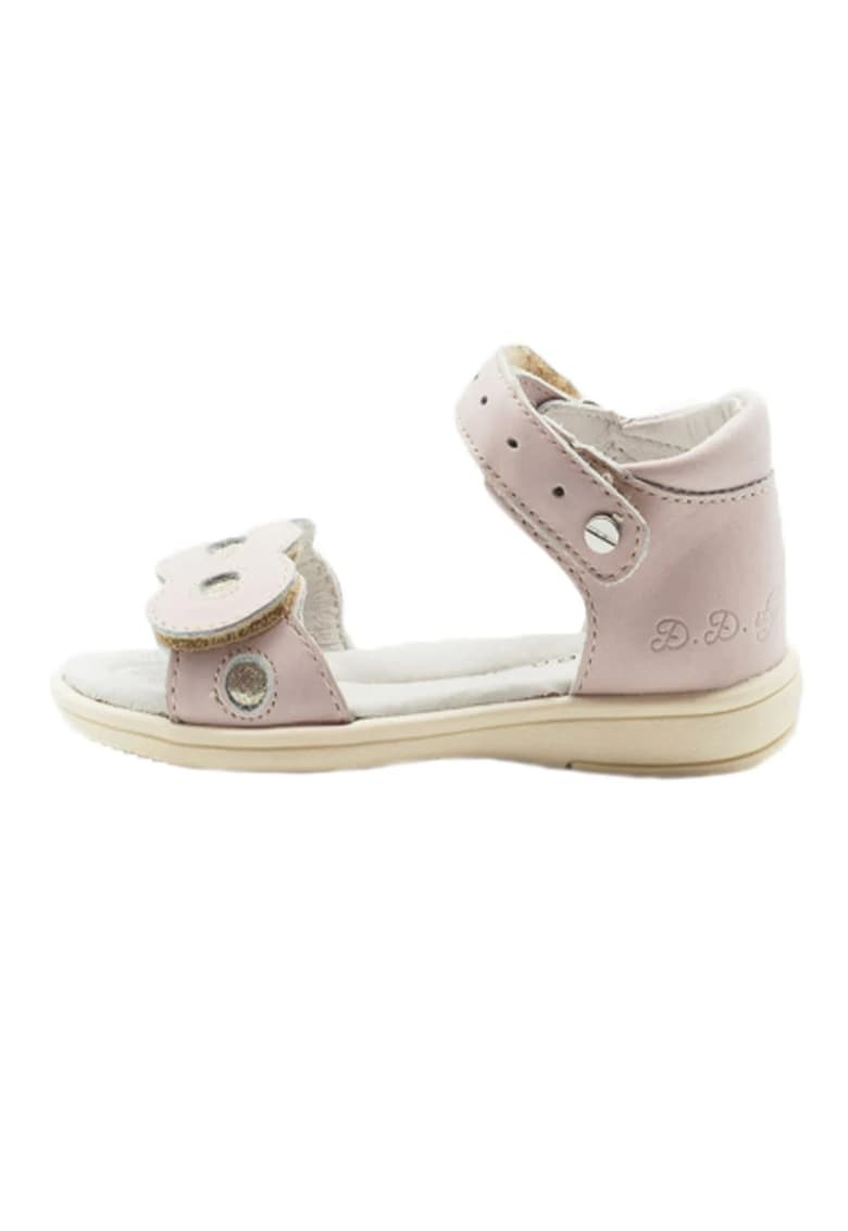 Sandale din Piele Fete -  Inchise la Spate - K03-9A - Crem -