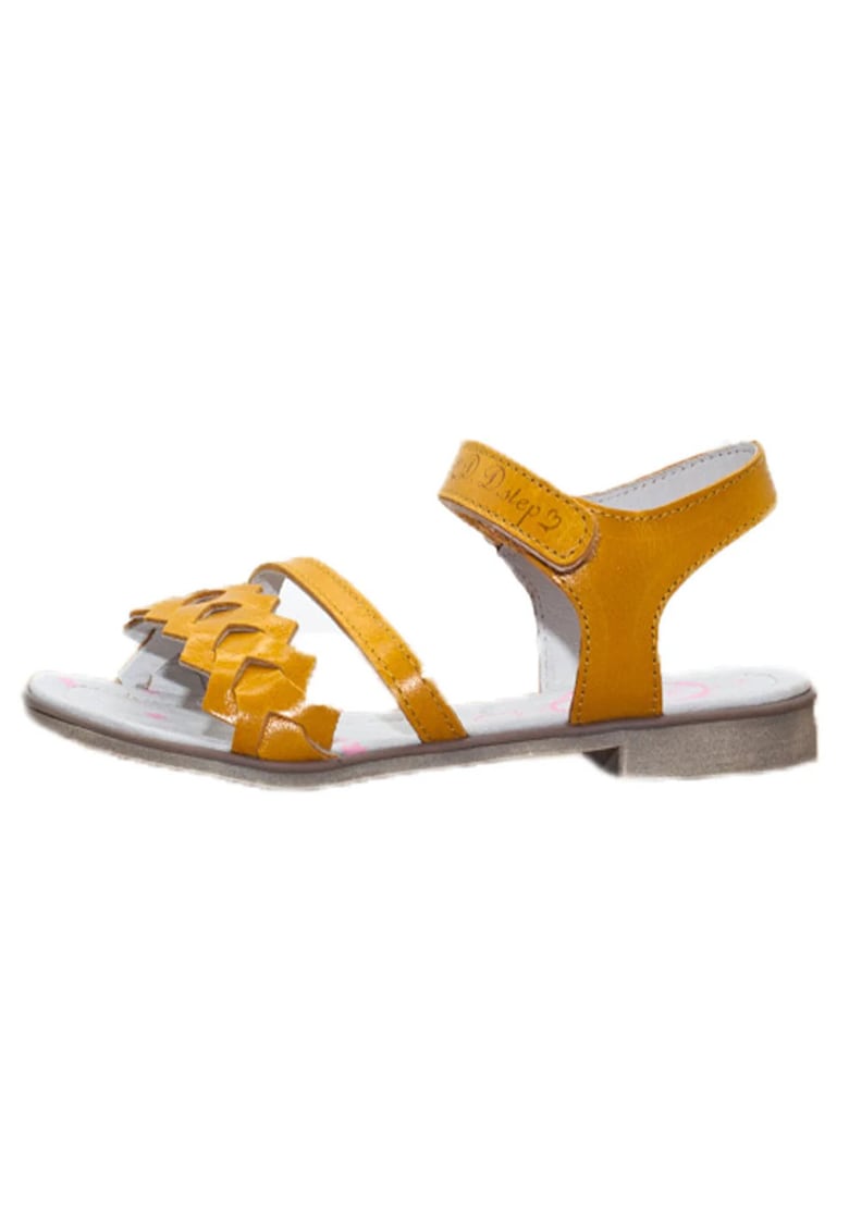 Sandale Elegante Fetite - din Piele - cu Scai - K356-600 - Galben