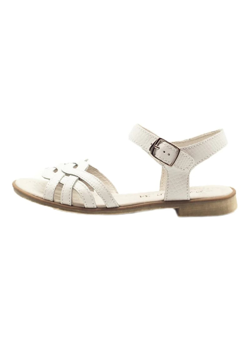 Sandale din Piele - cu Talpa Subtire - K356-10A - Alb