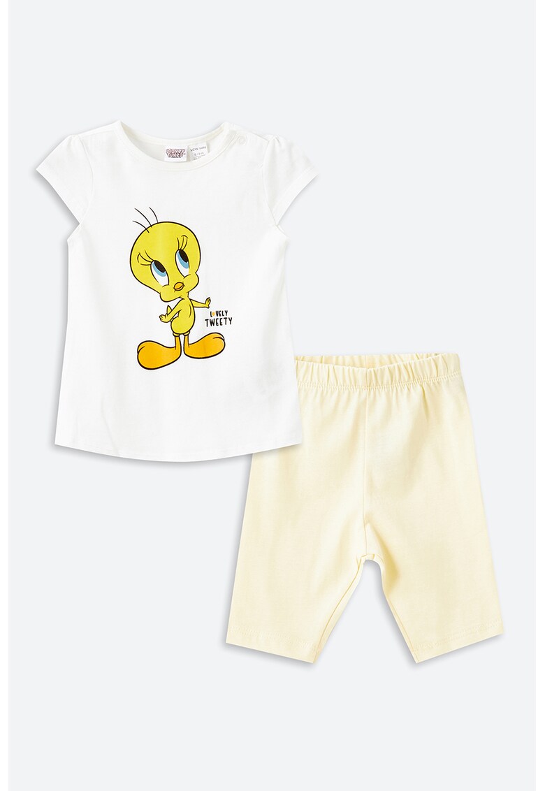 Pijama cu pantaloni scurti - din bumbac - cu imprimeu