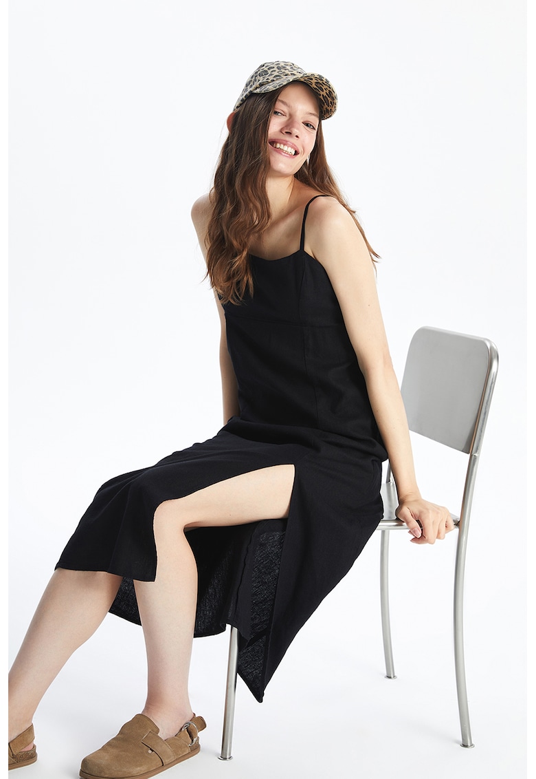 Rochie midi din amestec de in Rochie midi din amestec de in