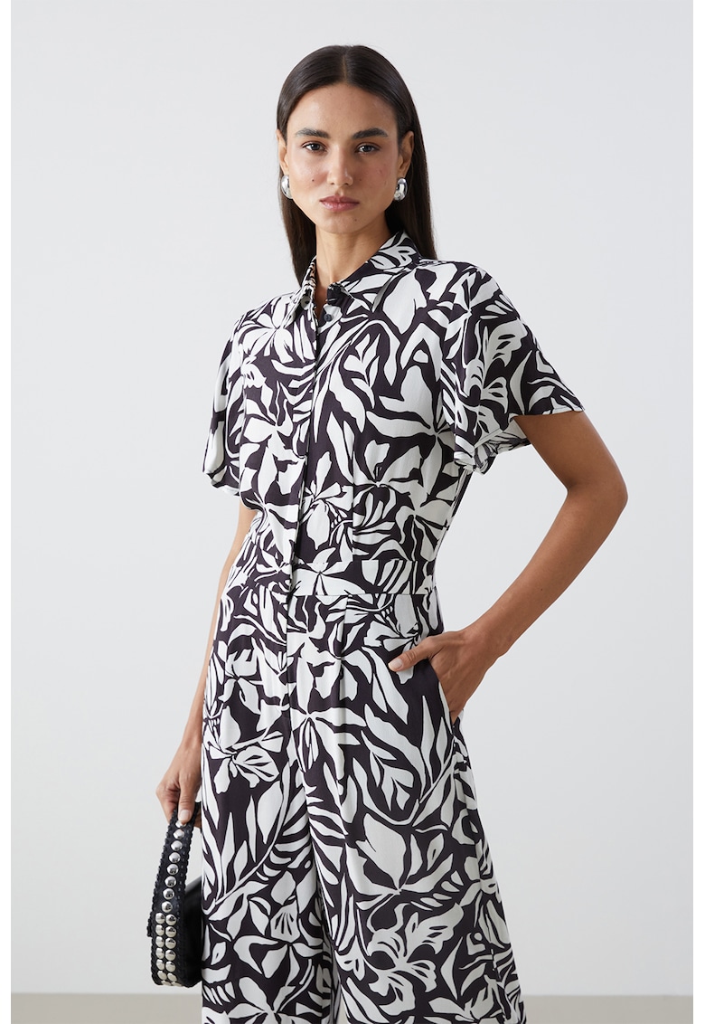 Salopeta lunga cu imprimeu