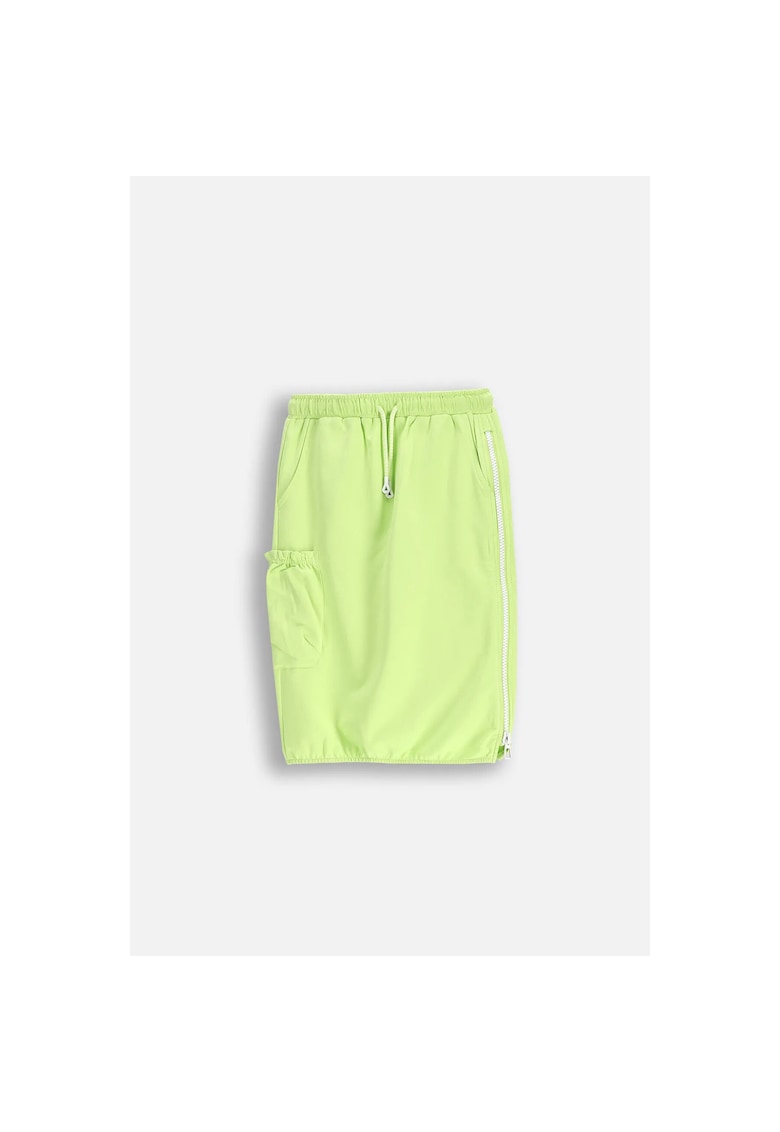 Fusta cu talie ajustabila cu snur si fermoar decorativ