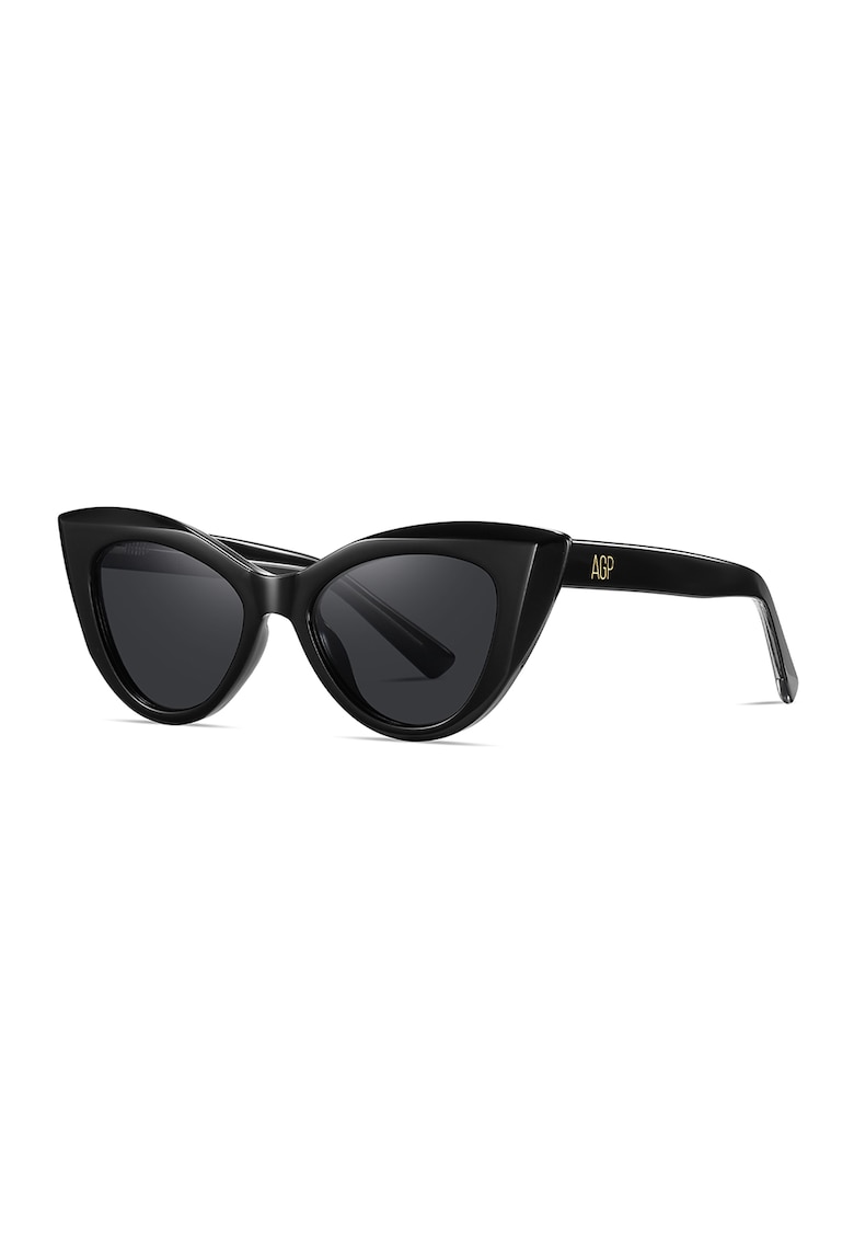 Ochelari de soare cat-eye cu lentile polarizate - Negru