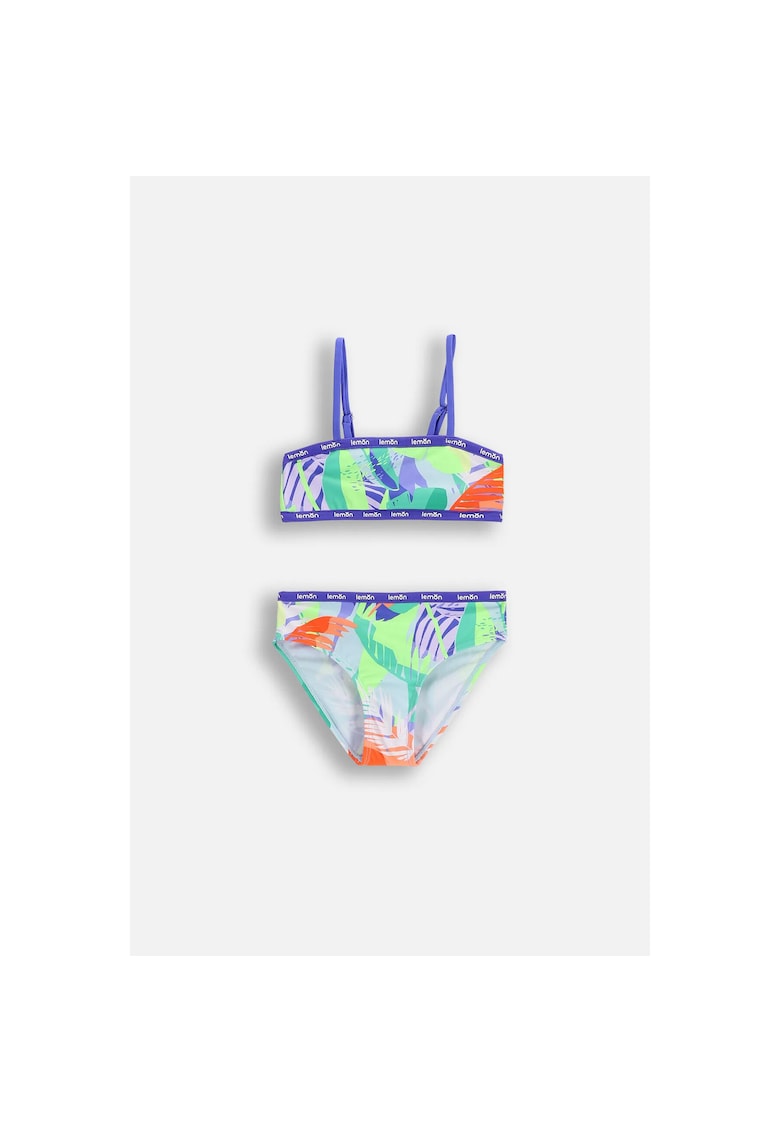 Costum de baie din doua piese cu bretele ajustabile