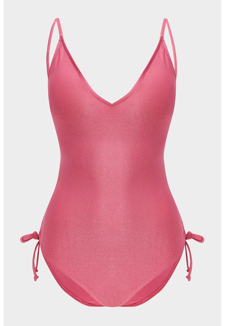 Costum de baie intreg cu bretele incrucisate