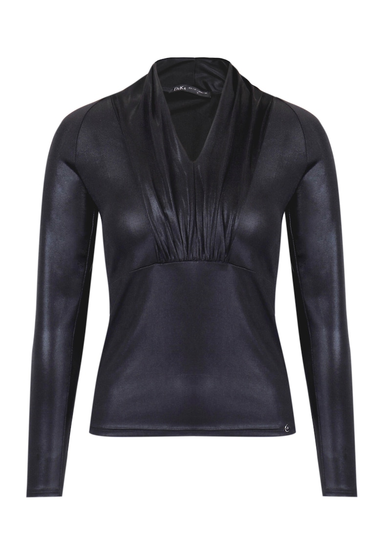Bluza cu aspect lucios - Negru