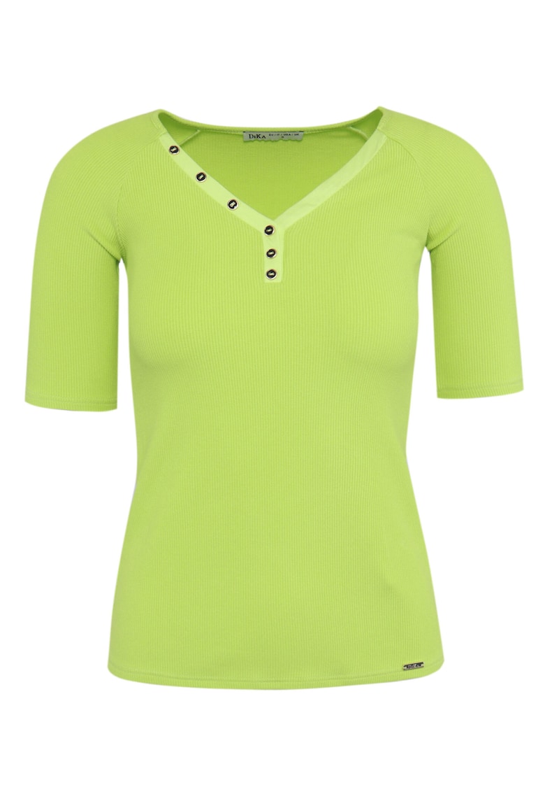 Tricou cu maneci raglan si nasturi decorativi