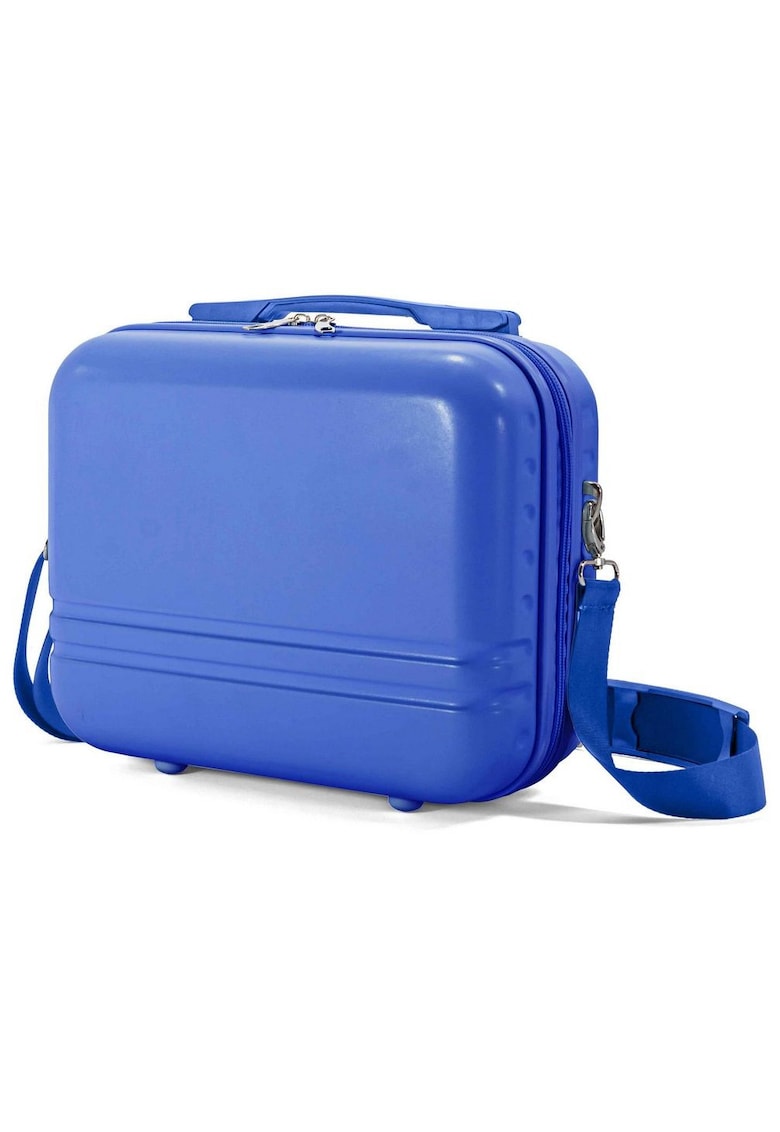 Geanta de cosmetice BZ 5827 - ABS - 31x26x15 cm - curea reglabila - interior organizat - albastru