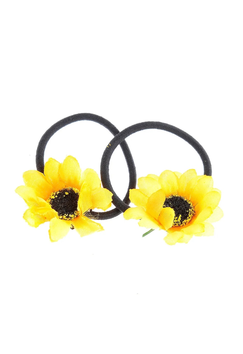 Set 2 elastice de par model floarea soarelui